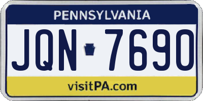 PA license plate JQN7690