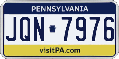 PA license plate JQN7976