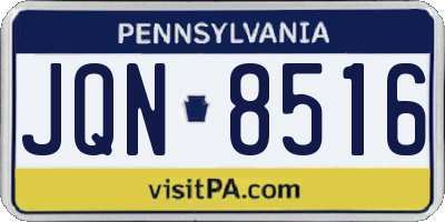 PA license plate JQN8516