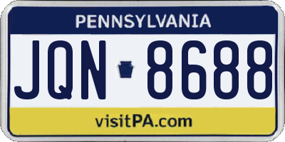 PA license plate JQN8688