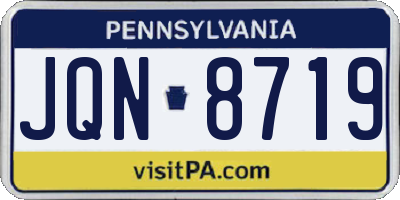 PA license plate JQN8719