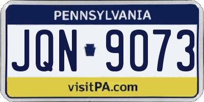 PA license plate JQN9073