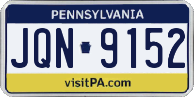 PA license plate JQN9152