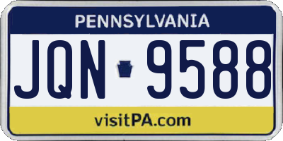 PA license plate JQN9588