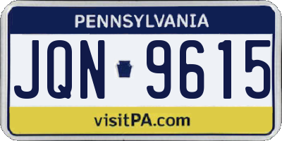 PA license plate JQN9615