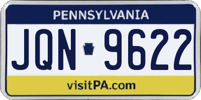 PA license plate JQN9622