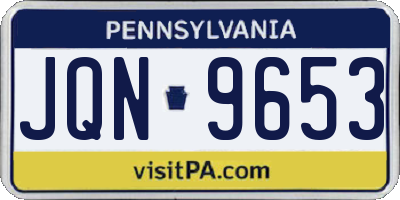 PA license plate JQN9653
