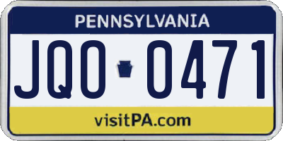 PA license plate JQO0471