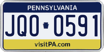 PA license plate JQO0591