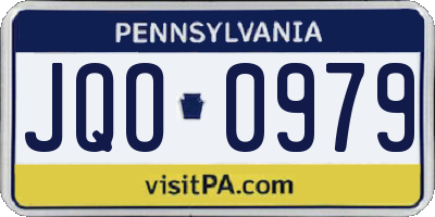 PA license plate JQO0979