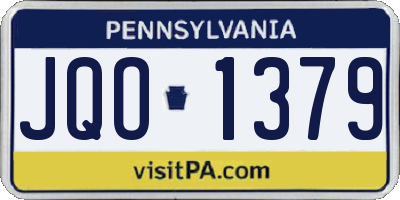 PA license plate JQO1379