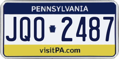 PA license plate JQO2487