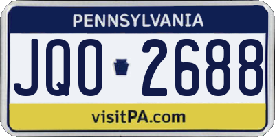 PA license plate JQO2688
