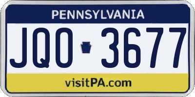 PA license plate JQO3677