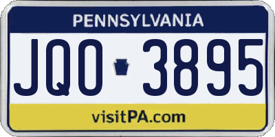 PA license plate JQO3895
