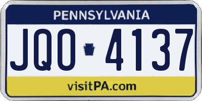 PA license plate JQO4137