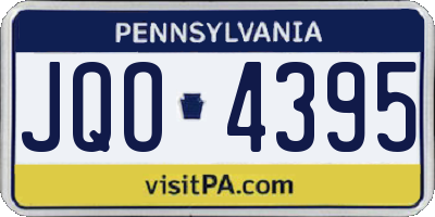 PA license plate JQO4395