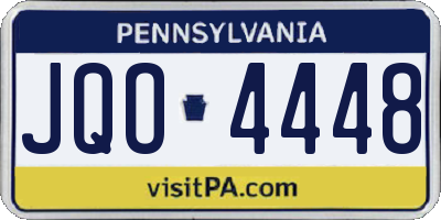 PA license plate JQO4448