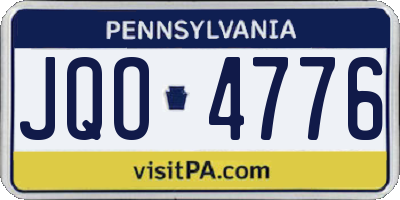 PA license plate JQO4776
