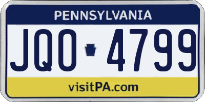 PA license plate JQO4799