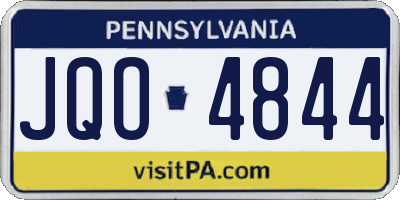 PA license plate JQO4844