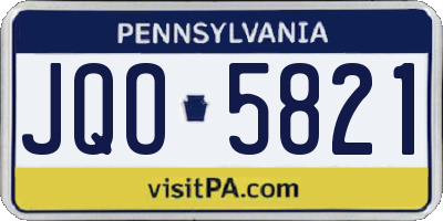 PA license plate JQO5821
