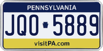 PA license plate JQO5889