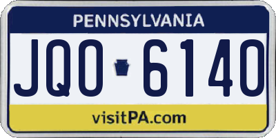 PA license plate JQO6140