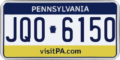 PA license plate JQO6150