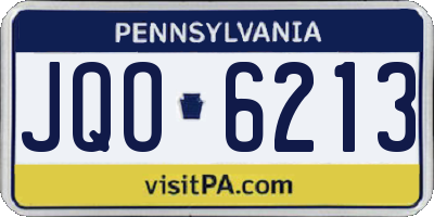 PA license plate JQO6213