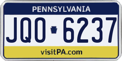 PA license plate JQO6237