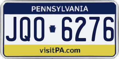 PA license plate JQO6276