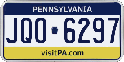 PA license plate JQO6297