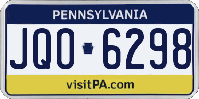 PA license plate JQO6298
