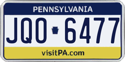 PA license plate JQO6477