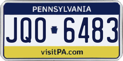 PA license plate JQO6483