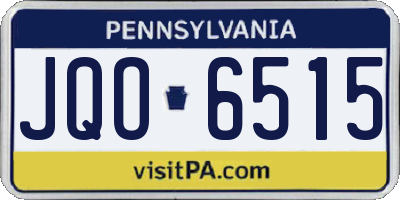 PA license plate JQO6515