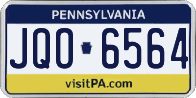 PA license plate JQO6564
