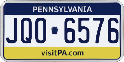 PA license plate JQO6576