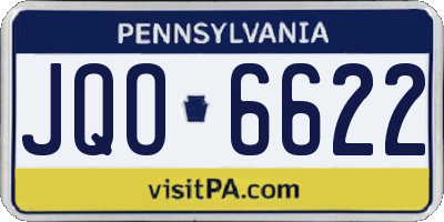 PA license plate JQO6622
