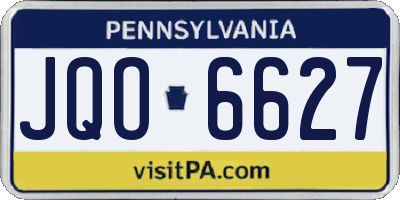 PA license plate JQO6627