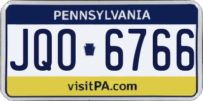 PA license plate JQO6766