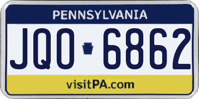 PA license plate JQO6862