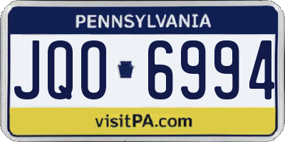 PA license plate JQO6994