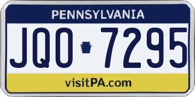 PA license plate JQO7295