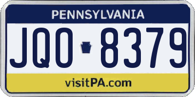 PA license plate JQO8379