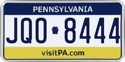 PA license plate JQO8444