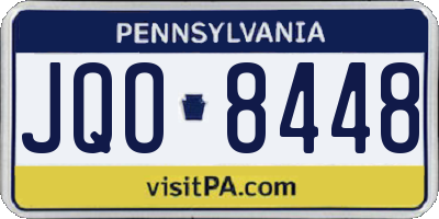 PA license plate JQO8448