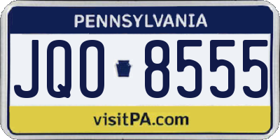 PA license plate JQO8555