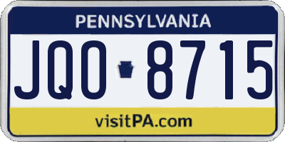 PA license plate JQO8715